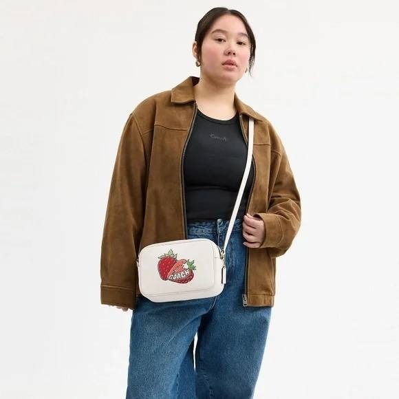 Coach Jamie Camera Bag With Strawberry Graphic